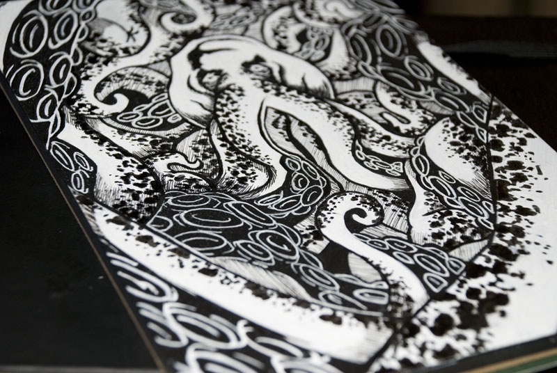 SIMON ONG DESIGNS - Design and Illustration - Black Paper and White Ink  Sketch-02